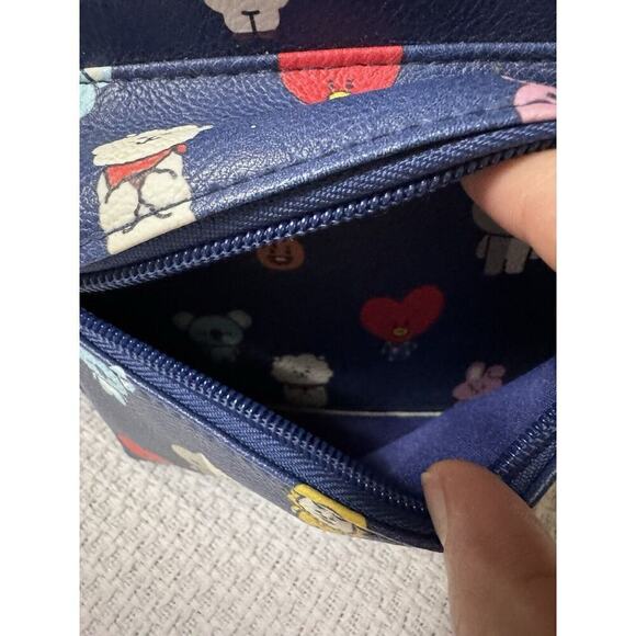 BT21 BTS Allover Print Character Faux Leather Mini Backpack Collectible KPOP - Picture 5 of 7
